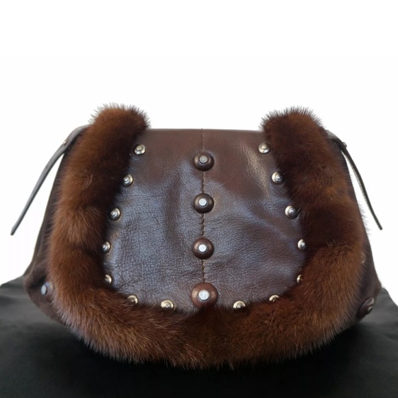 Yves Saint Laurent Mink Fur Two Way Shoulder Bag - Picture 4 of 8